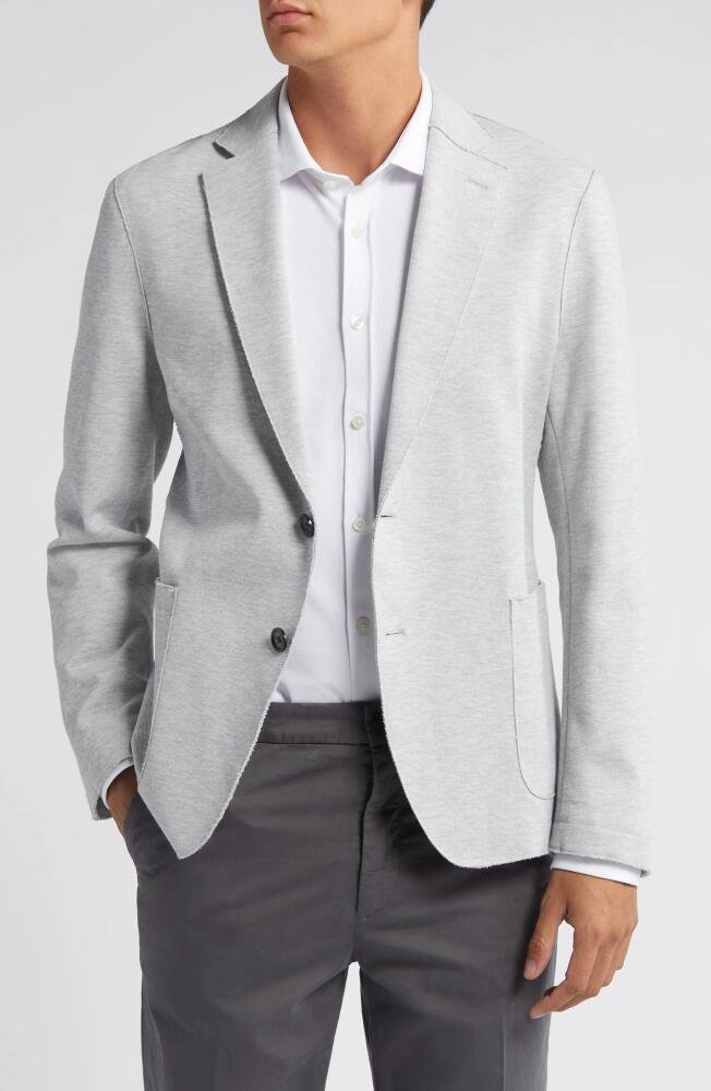 BOSS Hanry Heathered Cotton Blend Sport Coat in Medium Grey Cover