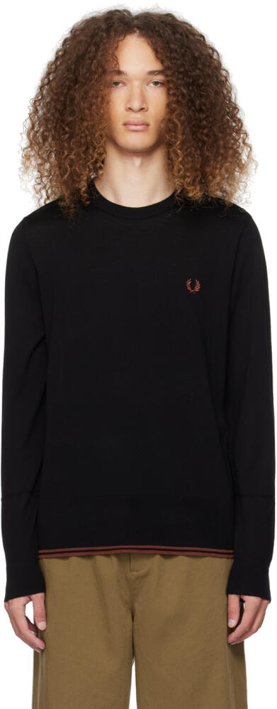 Fred Perry Black Embroidered Sweater Cover