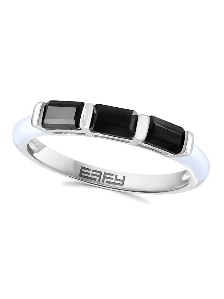 Effy ENY Women's Sterling Silver & Black Spinel Ring Cover