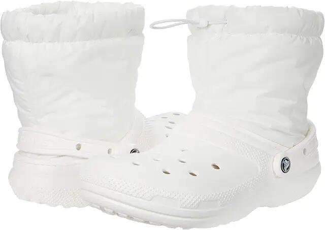 Crocs Classic Lined Neo Puff Boot (White/White) Shoes Cover