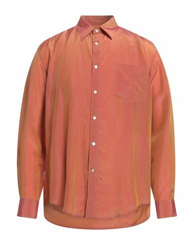 Grifoni Man Shirt Rust Size 16 ½ Cupro Cover