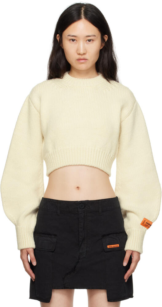 Heron Preston Off-White Cropped Sweater Cover