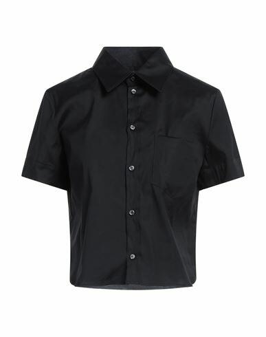 Dsquared2 Woman Shirt Black Cotton, Elastane Cover