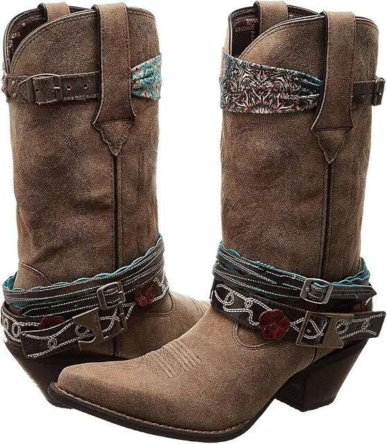 Durango Crush 12 Accessorize w/ Removable Straps (Brown) Cowboy Boots Cover