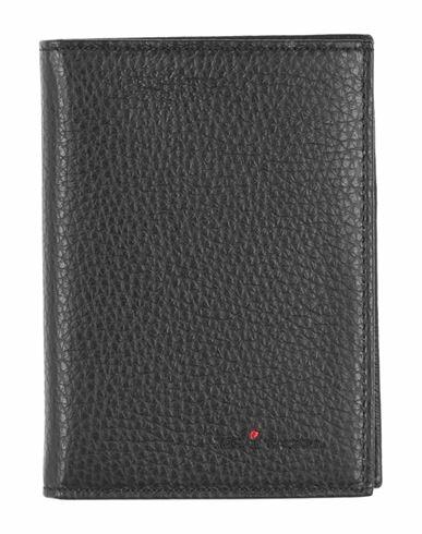 Kiton Man Wallet Black Soft Leather Cover