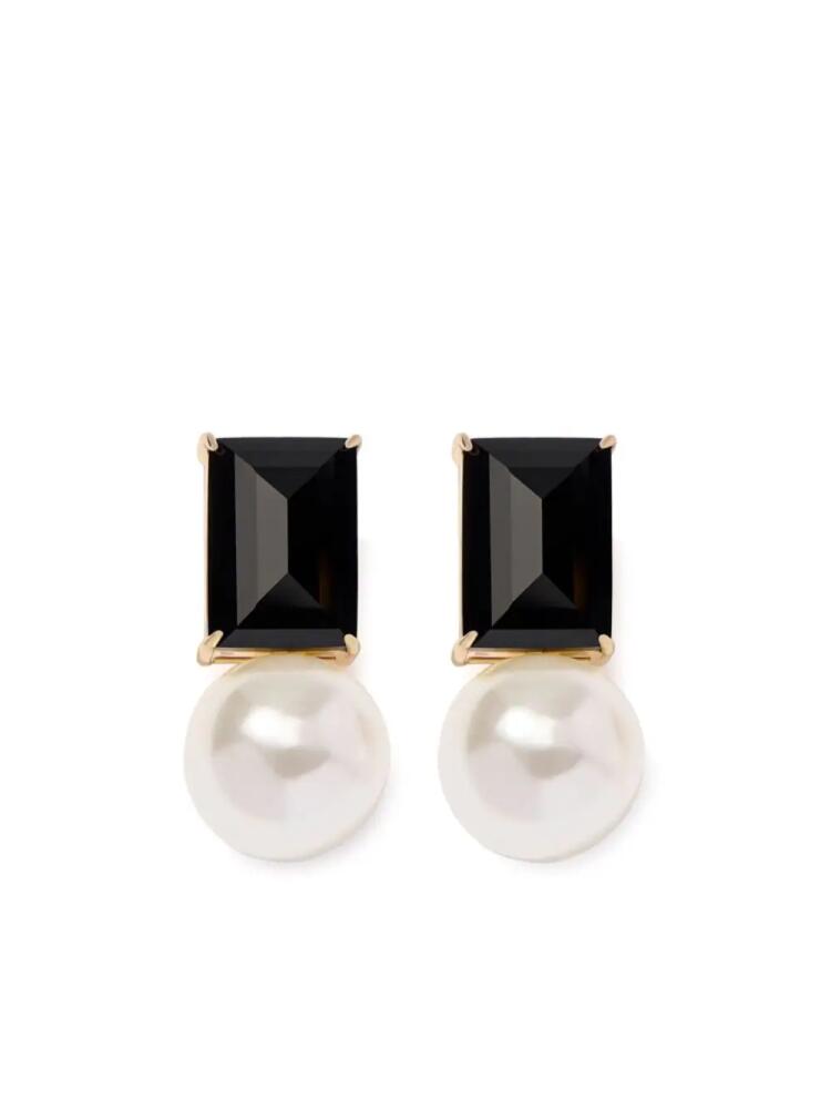 Carolina Herrera pearl-embellished earrings - Black Cover