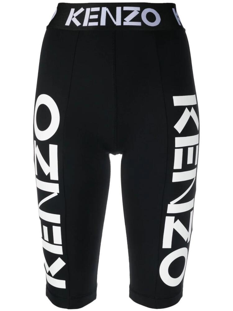 Kenzo logo-print legging-like shorts - Black Cover