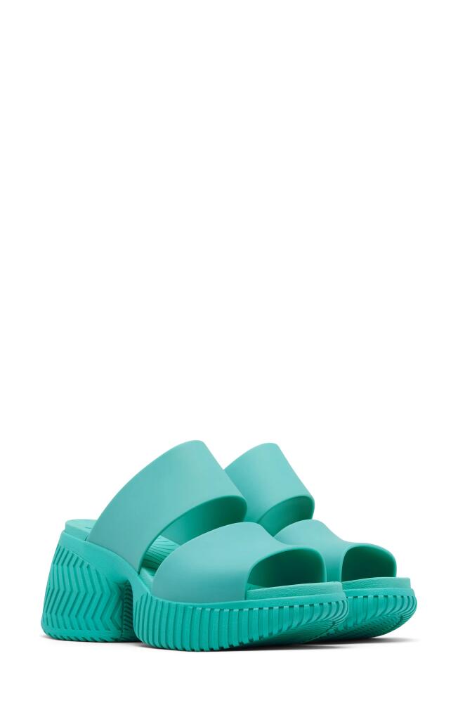 SOREL One Streetworks Platform Slide Sandal in Miami/Sea Salt Cover