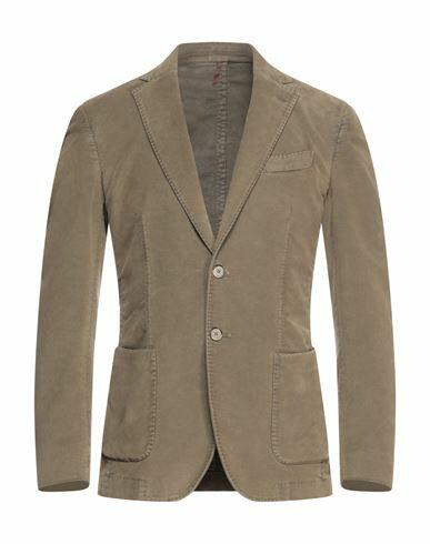 Santaniello Man Blazer Military green Cotton, Elastane Cover