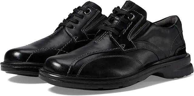 Clarks Gessler Lace (Black Leather) Men's Shoes Cover