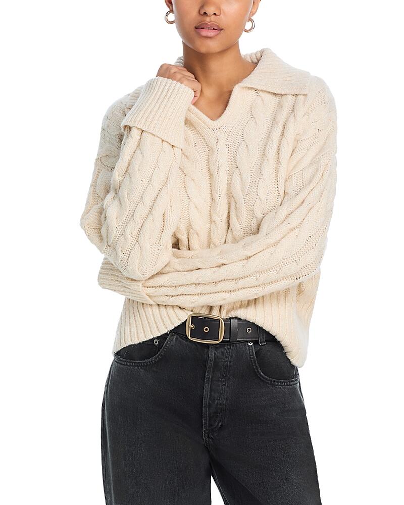 French Connection Collared Cable Knit Sweater Cover