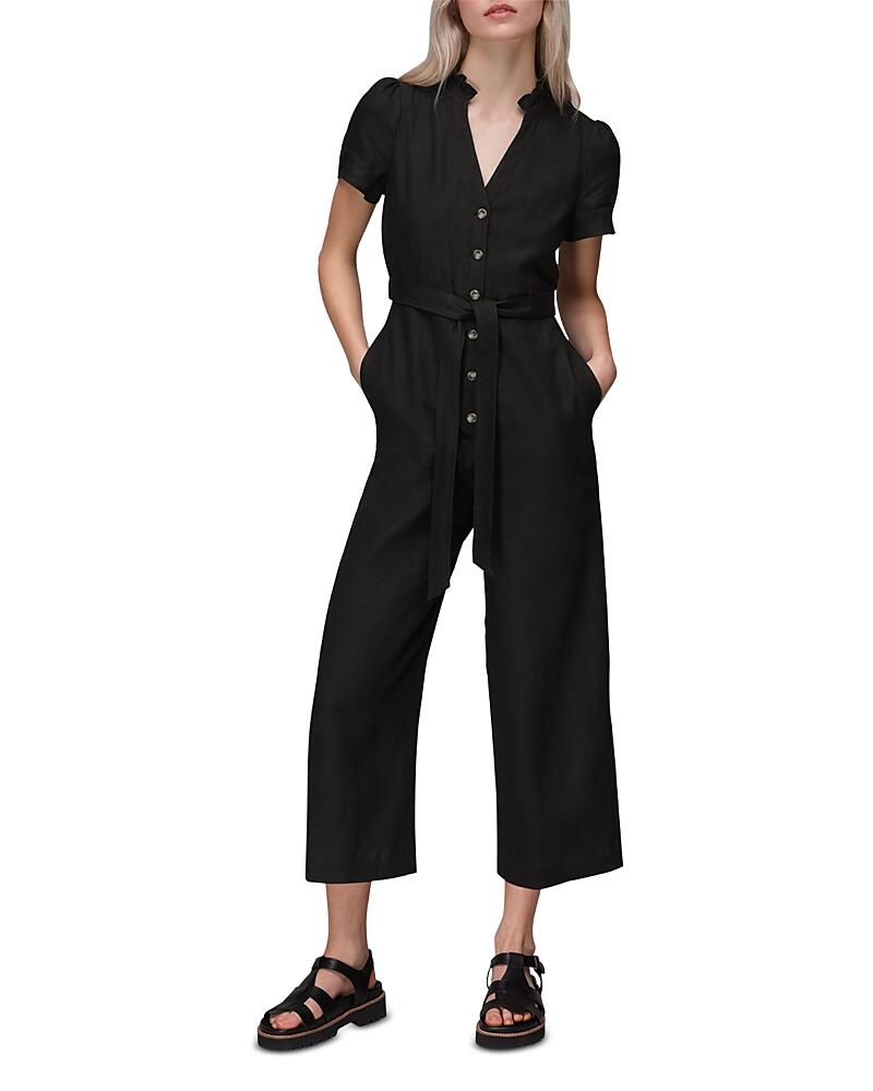 Whistles Emmie Linen Jumpsuit Cover