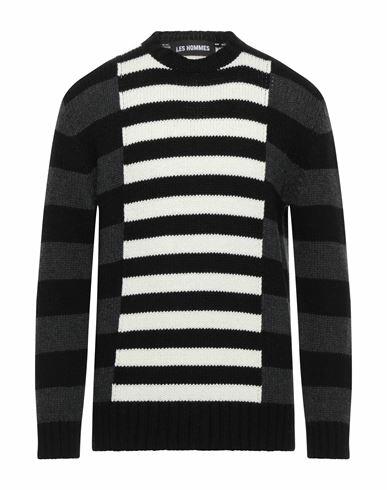 Les Hommes Man Sweater Black Wool, Polyamide Cover