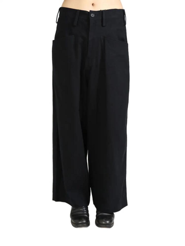 Yohji Yamamoto cotton straight-leg trousers - Black Cover