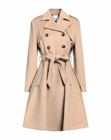 Take-two Woman Overcoat & Trench Coat Camel Polyester, Viscose Cover