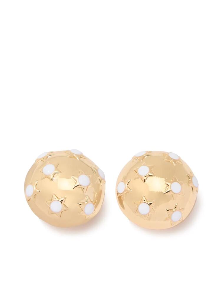 Carolina Herrera Starbust Dome earrings - Gold Cover