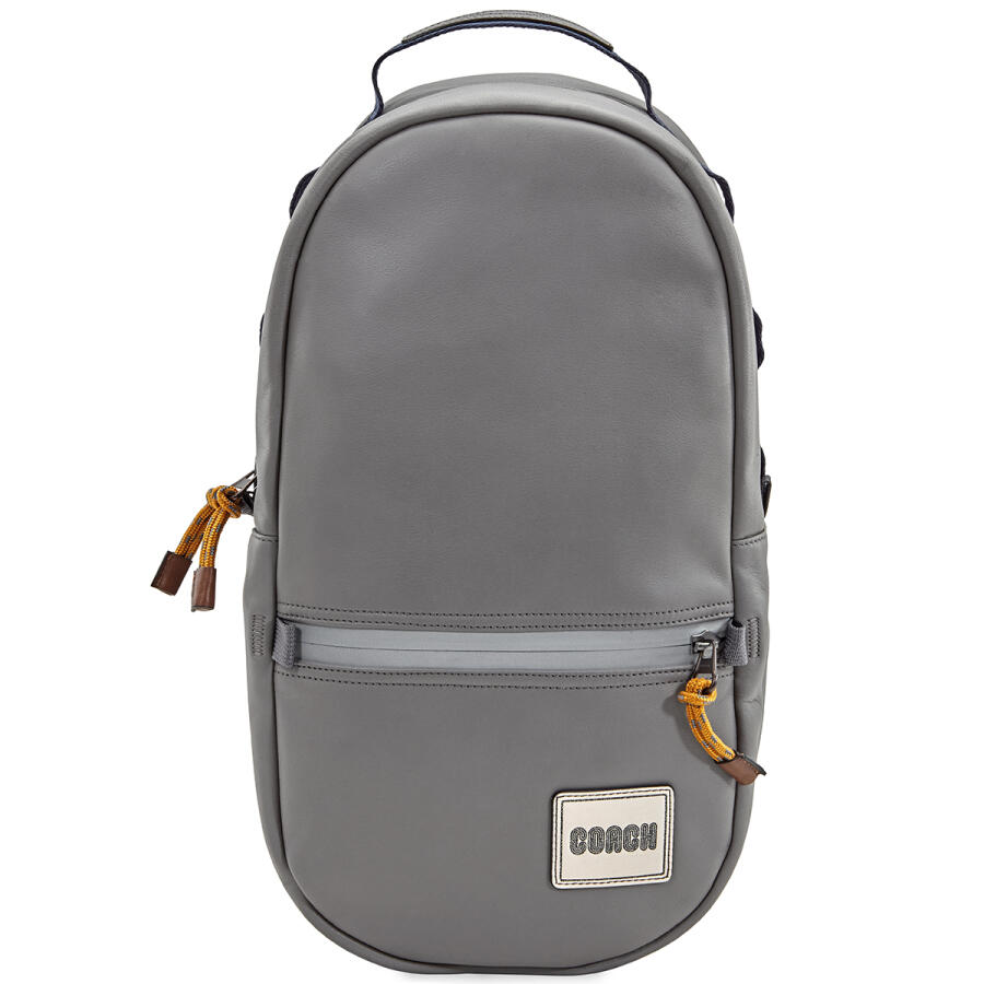 Coach Mens Coach Patch Pacer Backpack in Black Copper/Heather Grey Cover