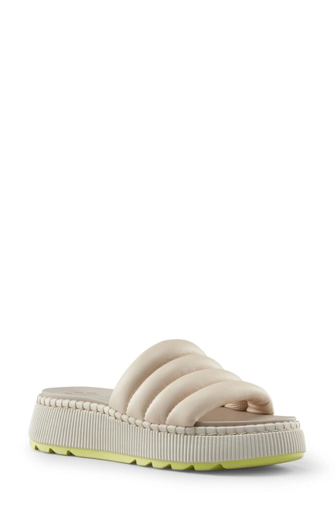 Cougar Soprato Quilted Slide Sandal in Oyster Cover