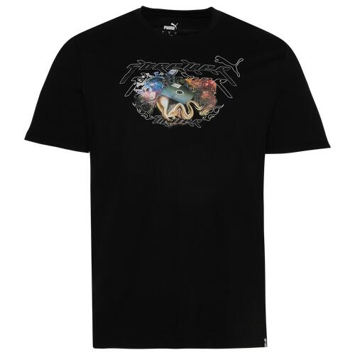 PUMA Chrome Flop T-Shirt - Mens Black/Multi Cover