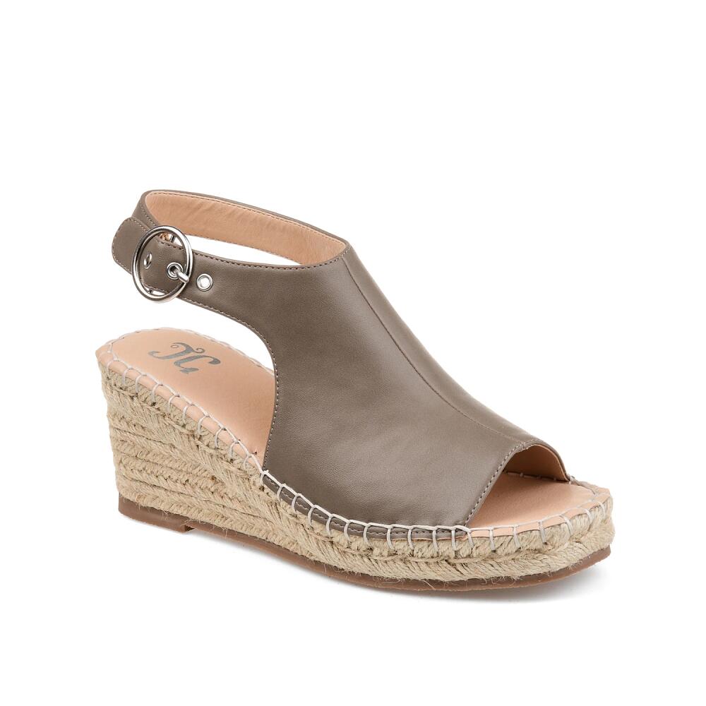 Journee Collection Crew Espadrille Wedge Sandal | Women's | Taupe Cover