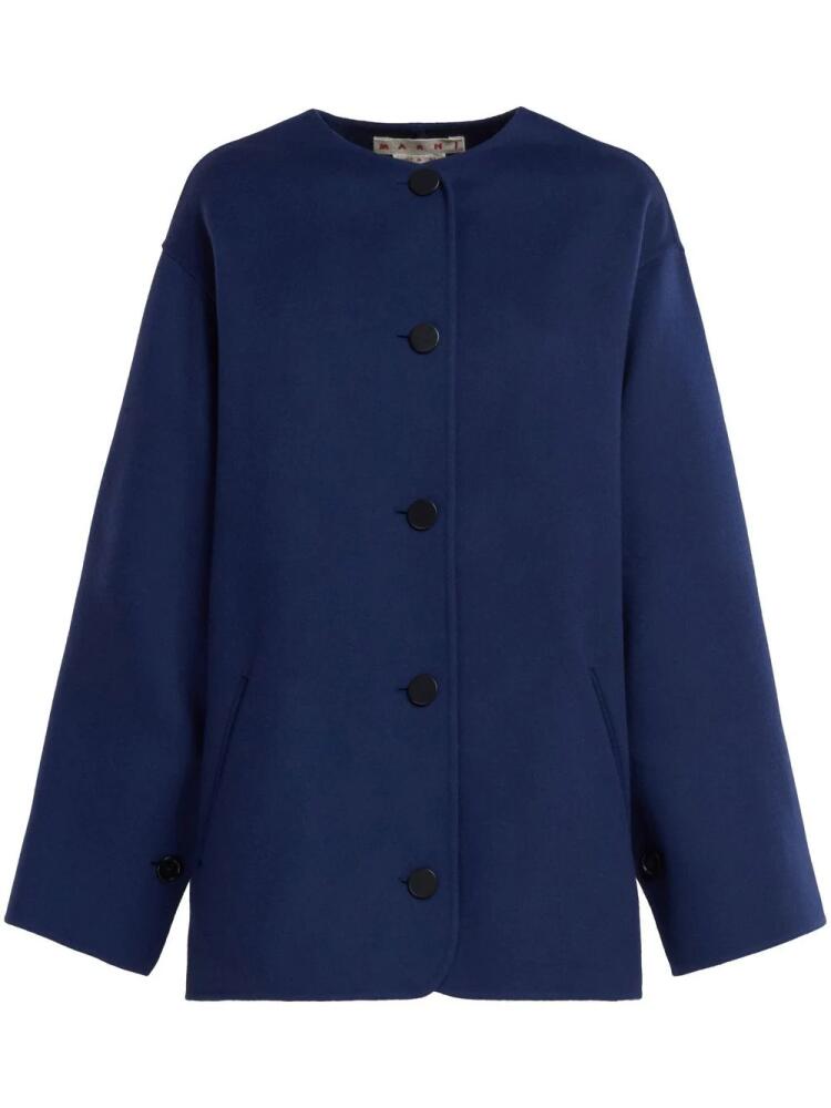 Marni button-up coat - Blue Cover