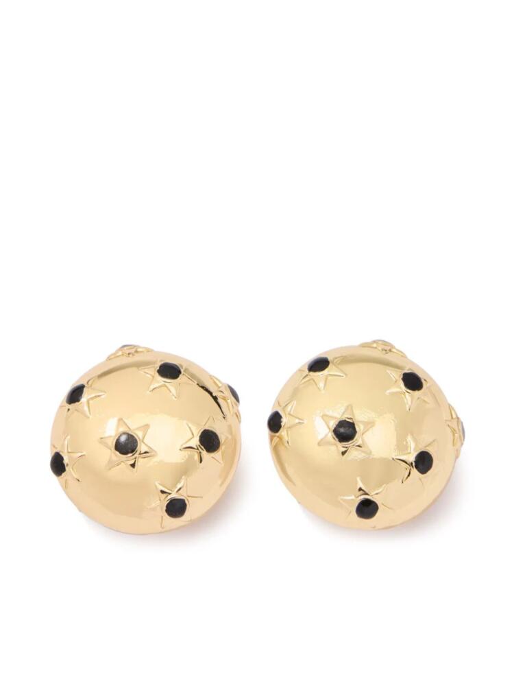 Carolina Herrera Starbust Dome earrings - Gold Cover