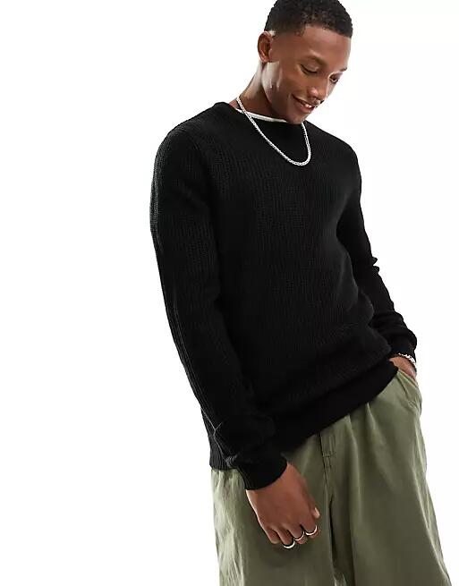 Jack & Jones crew neck sweater in black Cover