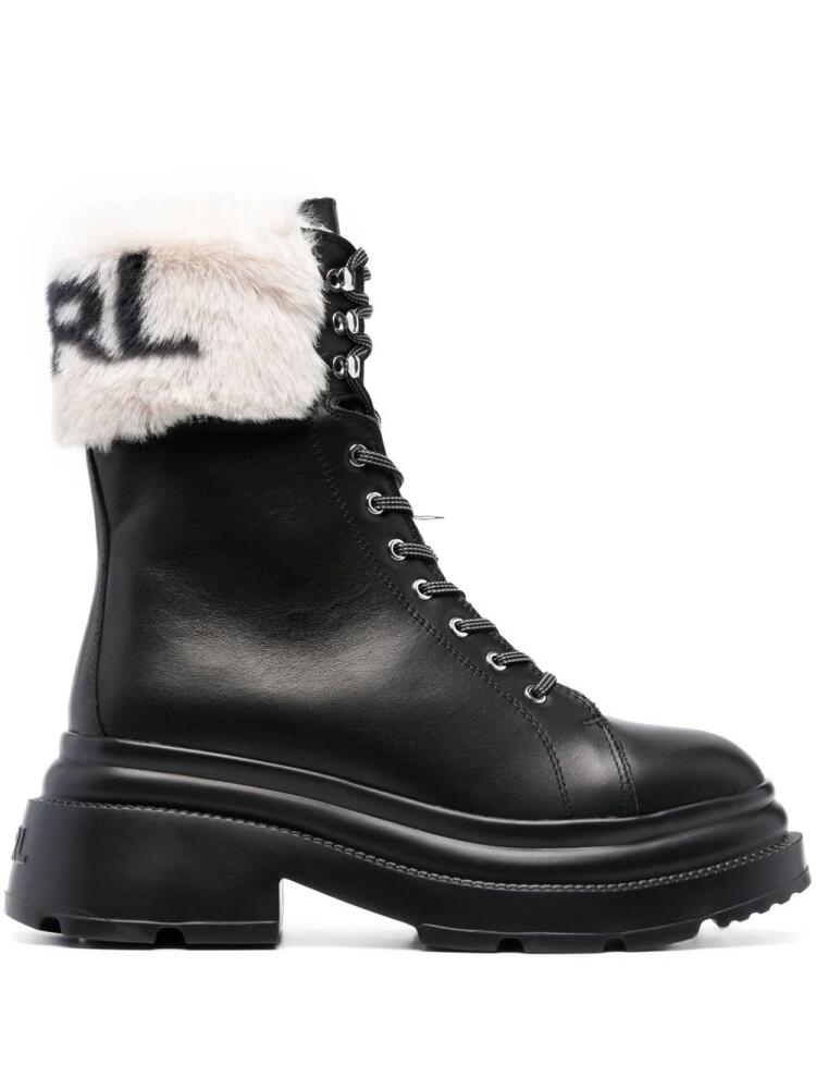 Karl Lagerfeld logo-embellished ankle boots - Black Cover