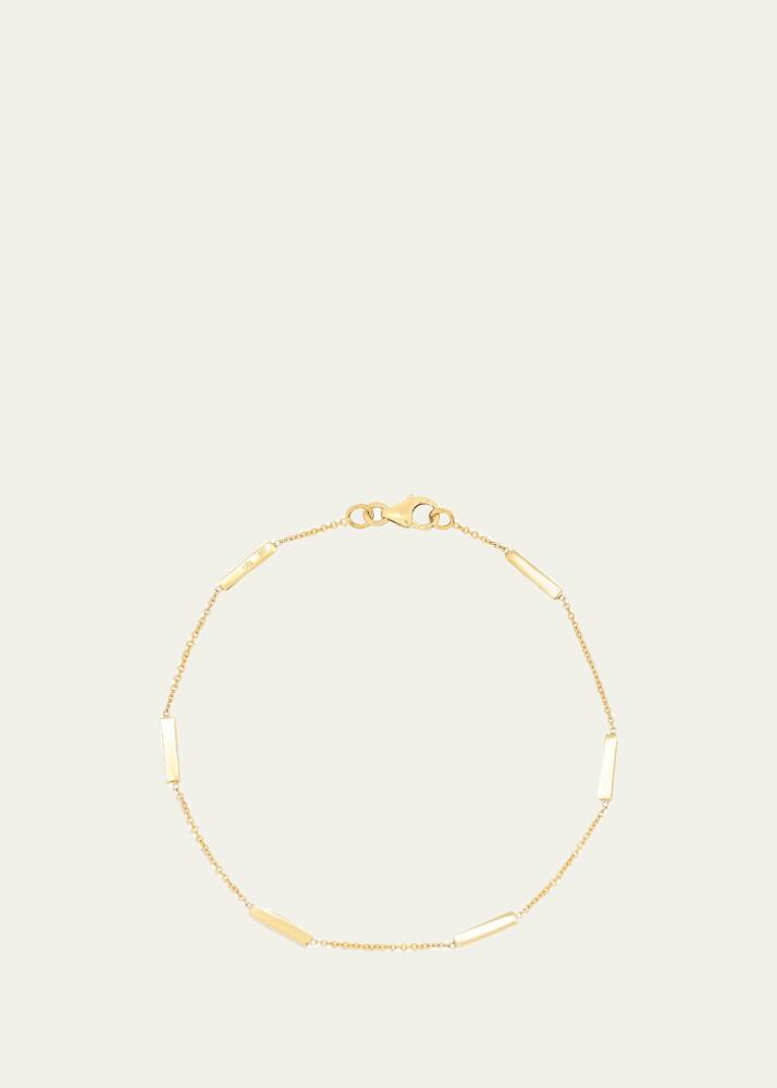 Jennifer Meyer 18K Bar By-the-Inch Bracelet on 14k Chain Cover