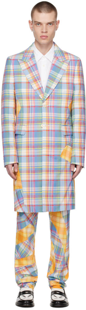 Comme des Garçons Homme Plus Multicolor Check Coat Cover