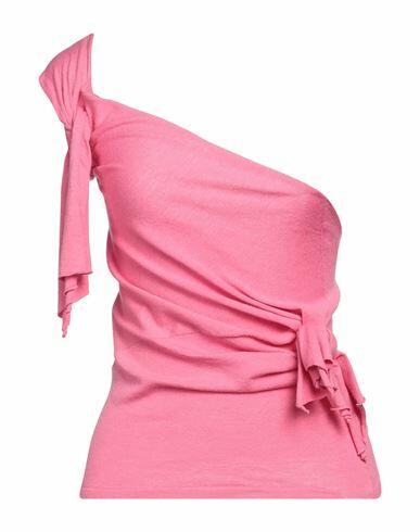 Msgm Woman Top Pink Viscose, Polyamide, Merino Wool Cover