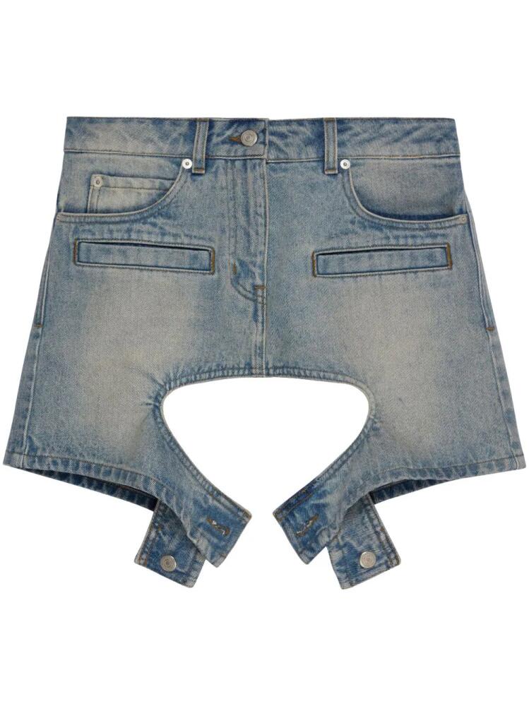 Courrèges cut-out denim miniskirt - Blue Cover