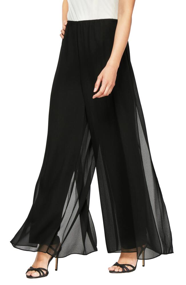 Alex Evenings Gauzy Wide Leg Pants in Black Cover