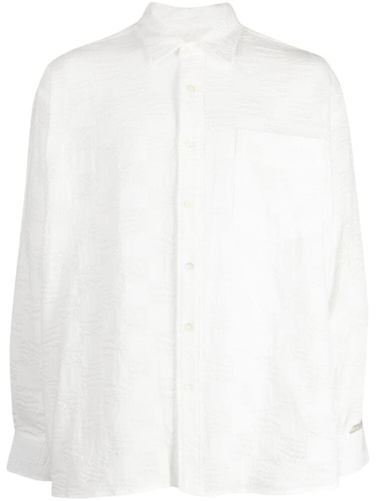 Ader Error textured-finish cotton shirt - White Cover