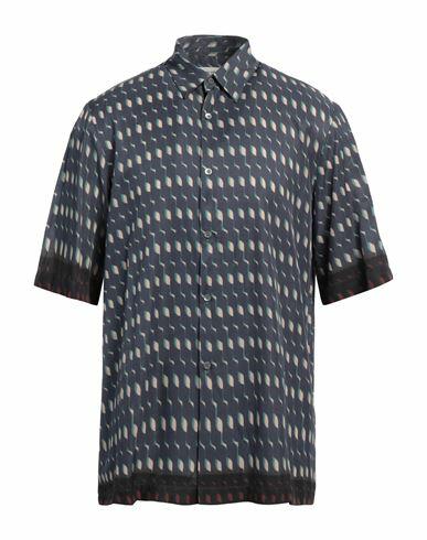 Dries Van Noten Man Shirt Navy blue Viscose Cover