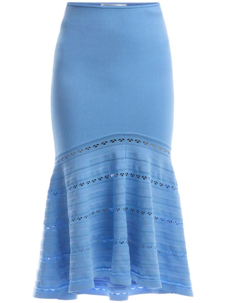 Victoria Beckham flared midi skirt - Blue Cover