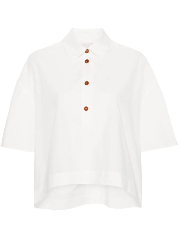 Alysi classic-collar cotton shirt - White Cover