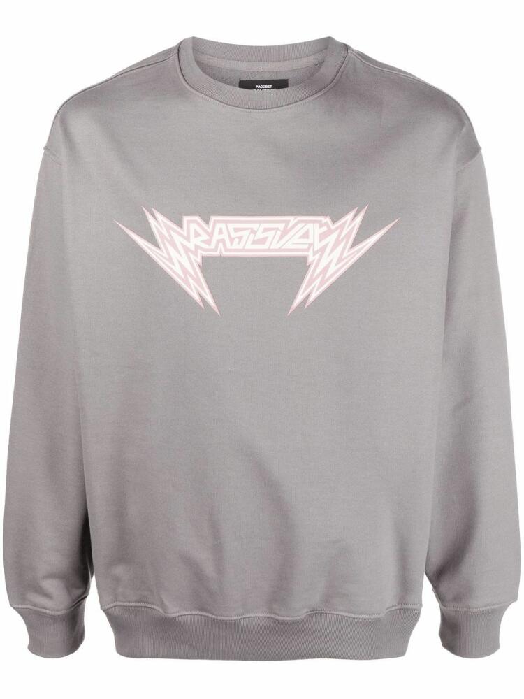 RASSVET logo-print detail sweatshirt - Grey Cover