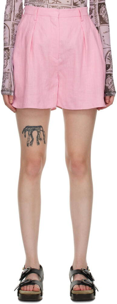 Nanushka Pink Rima Shorts Cover