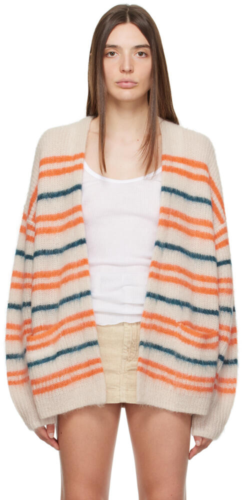 Isabel Marant Etoile Off-White & Orange Dana Cardigan Cover