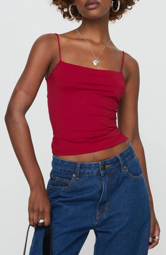 Princess Polly Elissa Lace-Up Back Camisole in Red Cover