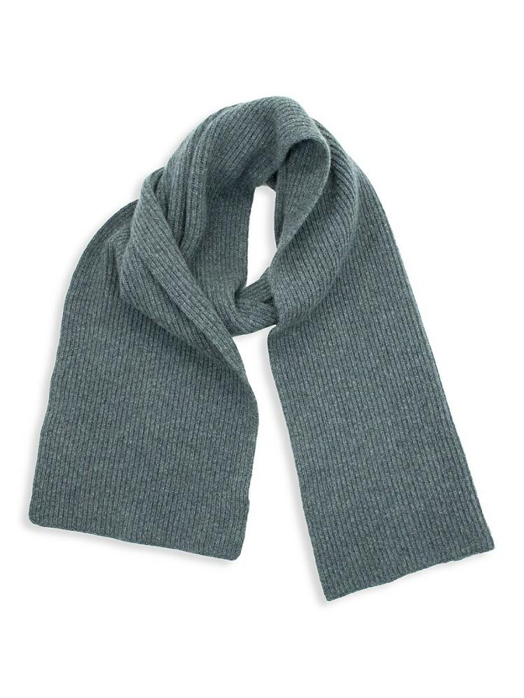 Portolano Men's Ribbed Cashmere Scarf - Green Cover