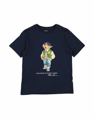 Polo Ralph Lauren Polo Bear Cotton Jersey Tee Man T-shirt Navy blue Cotton Cover