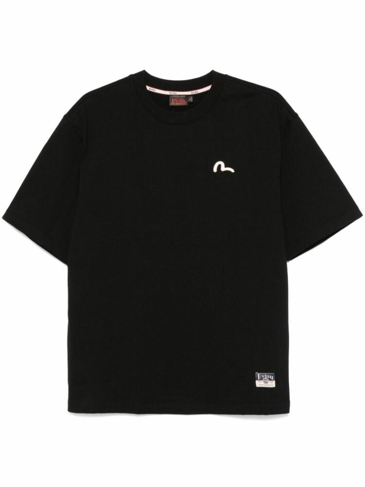 EVISU seagull-embroidered T-shirt - Black Cover