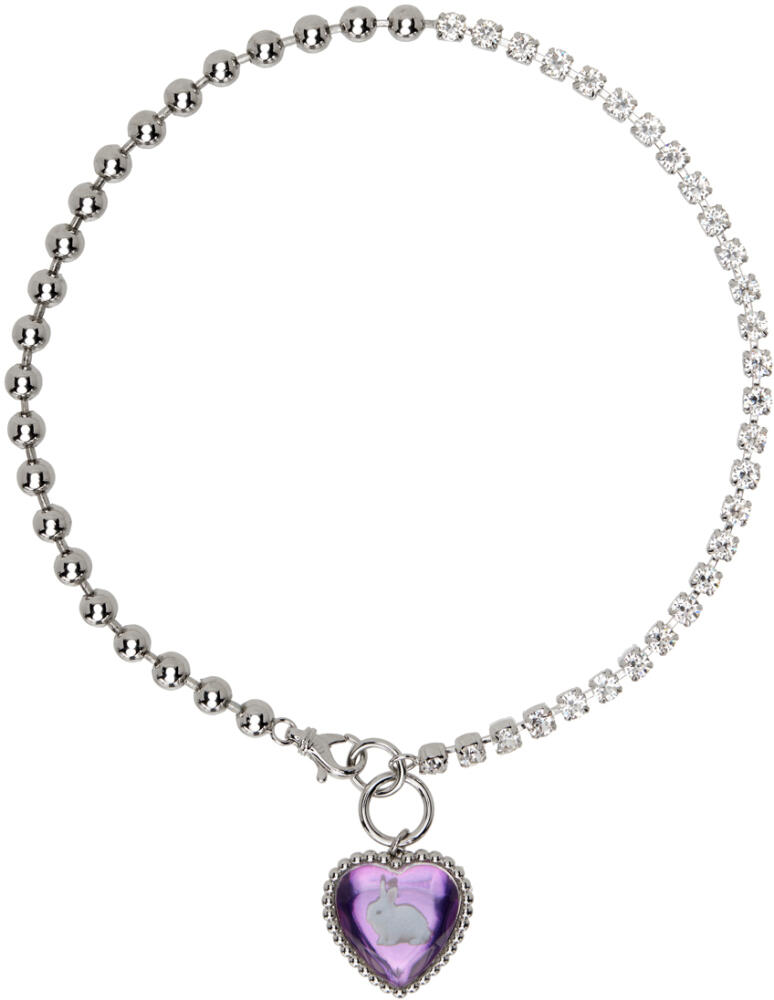 Safsafu SSENSE Exclusive Silver & Purple Bunny Bff Necklace Cover