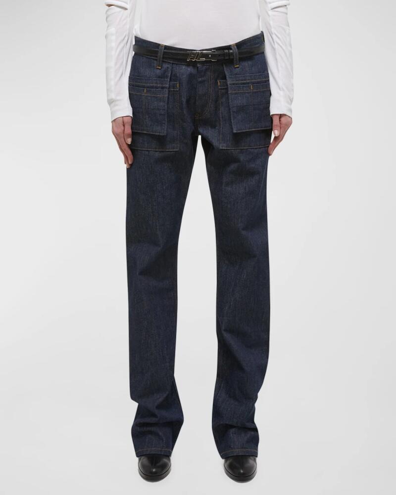 Helmut Lang Straight-Leg Utility Jeans Cover