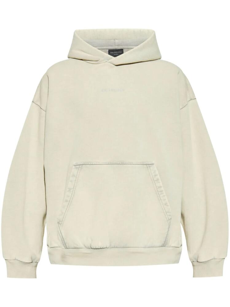 Balenciaga logo-print hoodie - Neutrals Cover