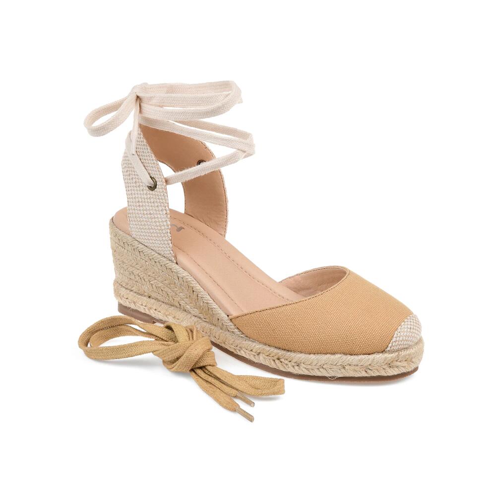 Journee Collection Wide Width Monte Espadrille Wedge Sandal | Women's | Light Brown Cover