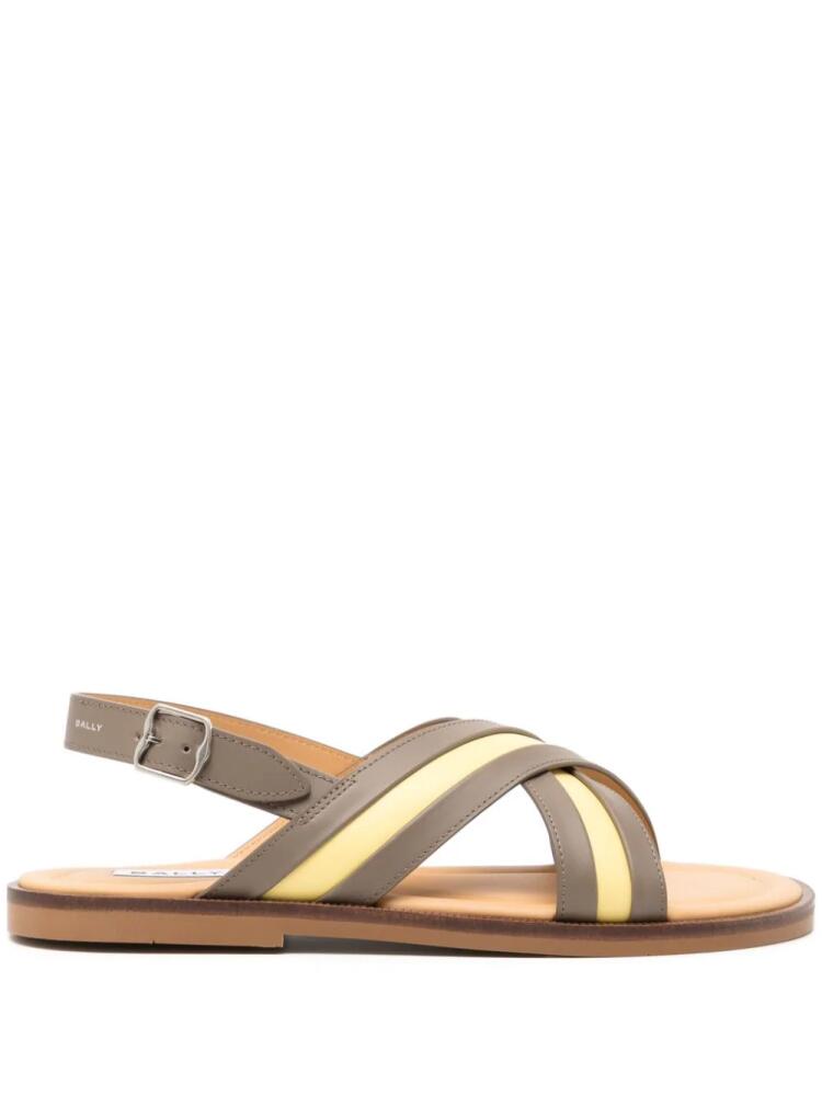 Bally crossover-strap leather sandals - Brown Cover