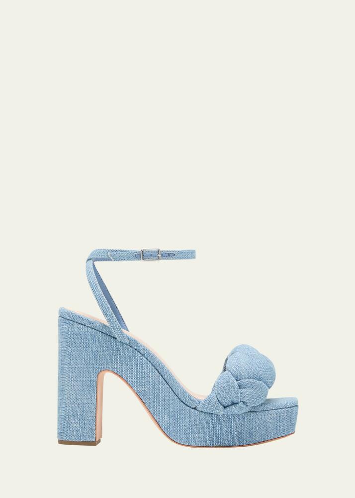 Loeffler Randall Fae Braided Denim Platform Sandals Cover